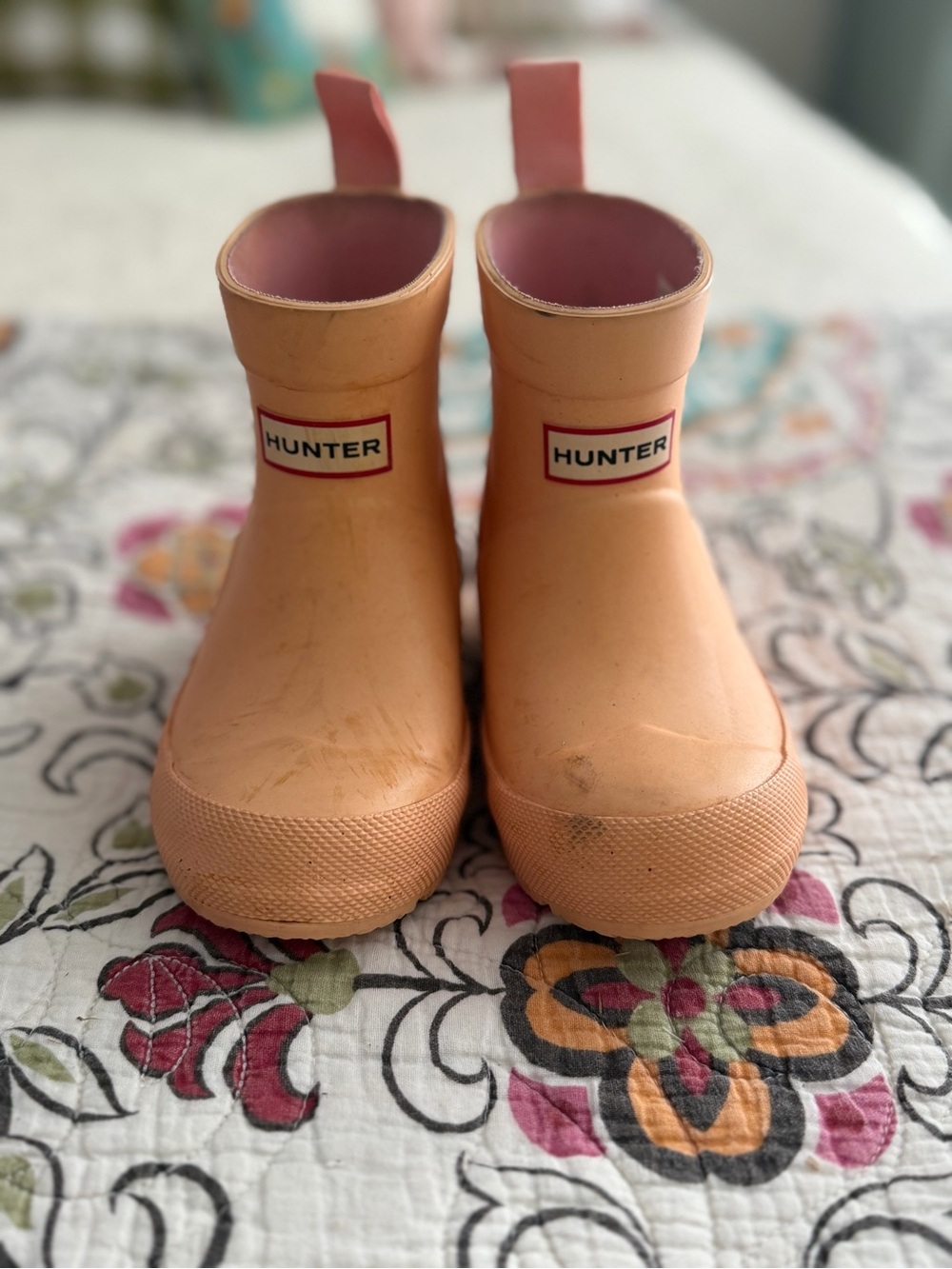 Hunter Boots - Peach/Pink Color - Toddler Girl Size 9
